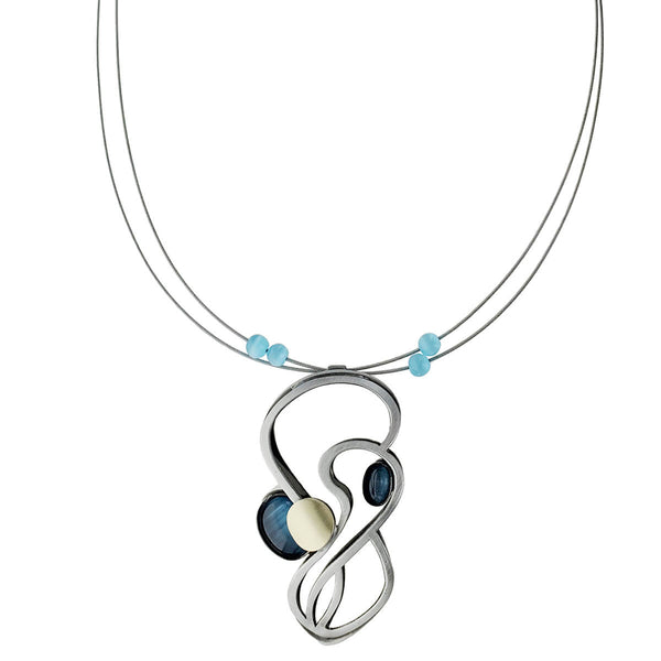  Christophe Poly Musical Note With Blue Necklace