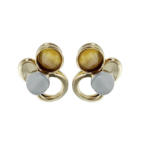 Christophe Poly Petite Circles Apricot Post Earrings