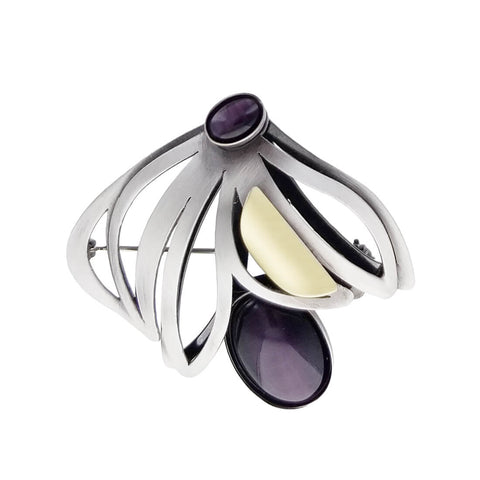 Christophe Poly Purple Blossom Brooch