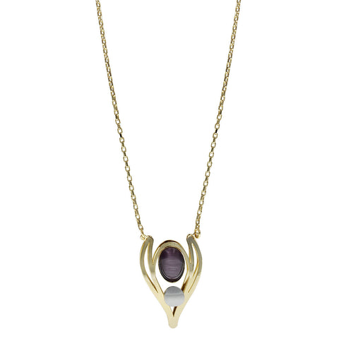 Christophe Poly Purple Tulip Chain Necklace