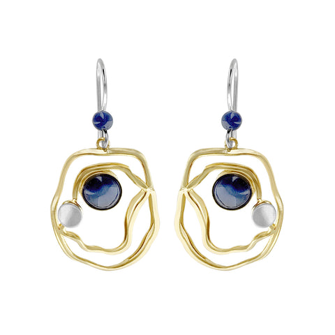 Christophe Poly Touching Gold Circles Earrings