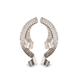 Curling Crescent Moon And Sea Post Earrings By Aris