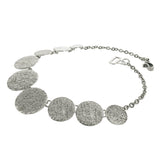 Cyclope Zen Textured Disc Necklace Side View