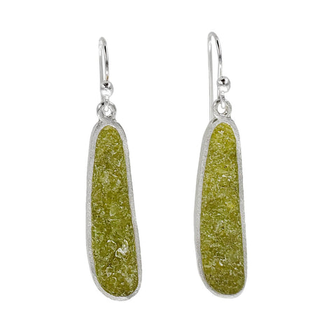  David Urso Soft Green Peridot Slab Earrings