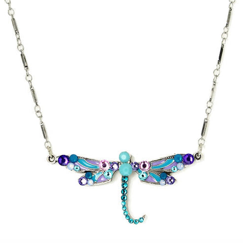 Swarovski Crystals Flying Dragonfly Necklace