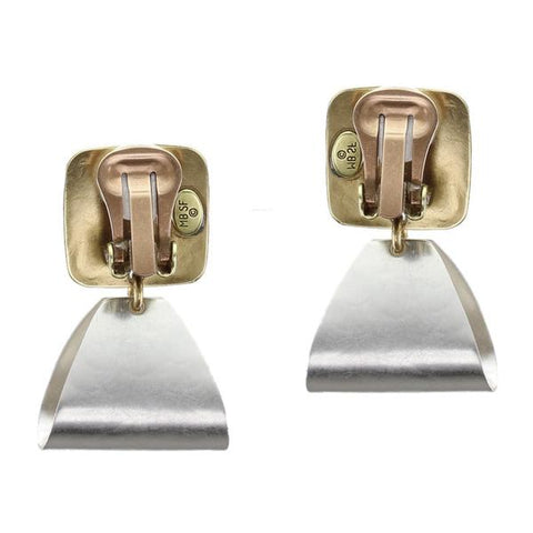 Marjorie Baer Folded Triangle Clip Earrings View Of Clip