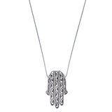 Filigree Kinetic Sterling Silver Hamsa Necklace