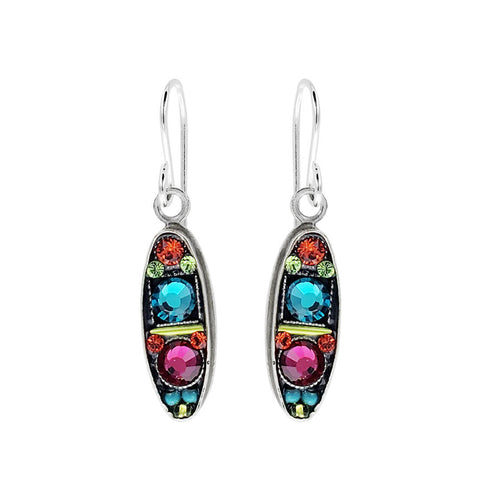 Firefly Designs Oval Hope Dream Multicolor Earrings