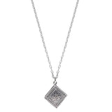 Firefly Designs Regal Mosaic Diamond Shape Drop Necklace Back Side