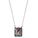 Firefly Mosaic Botanical Leaf Resversible Necklace
