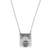 Firefly Mosaic Botanical Leaf Reversible Necklace Resverse Side