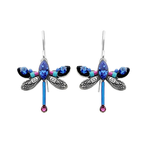 Firefly Mosaic Petite Sapphire Dragonfly Earrings