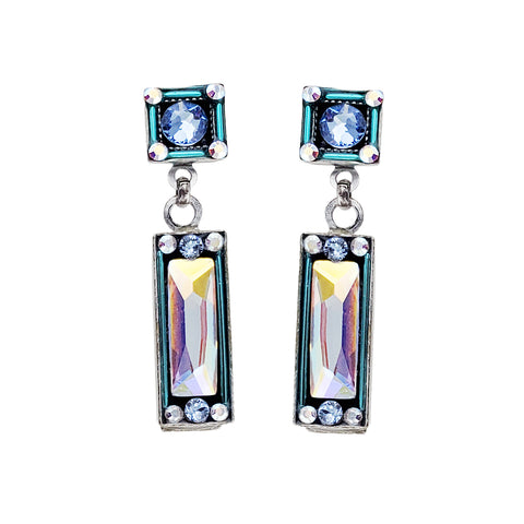 Firefly Mosaics Crystal Ice Post Drop Earrings