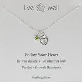Follow Your Heart Inspirational Charm Necklace By Live Well