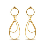 Hand Formed Twisting Hoops Post Earrings By Aris