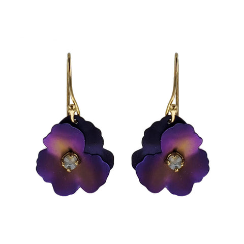 Holly Yashi Garden Pansy Earrings