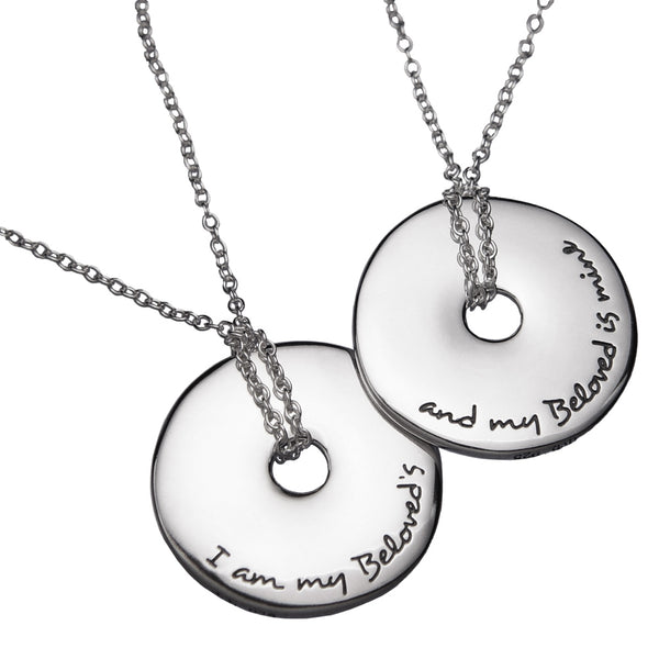 I Am My Beloveds Quote Pendant Necklace