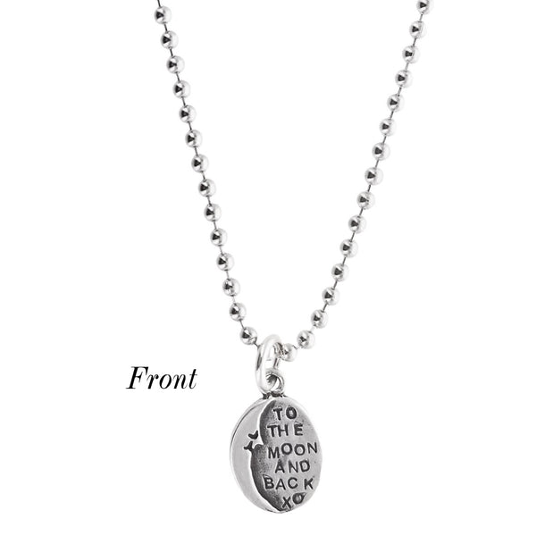 I Love You To The Moon And Back Necklace Sterling Silver