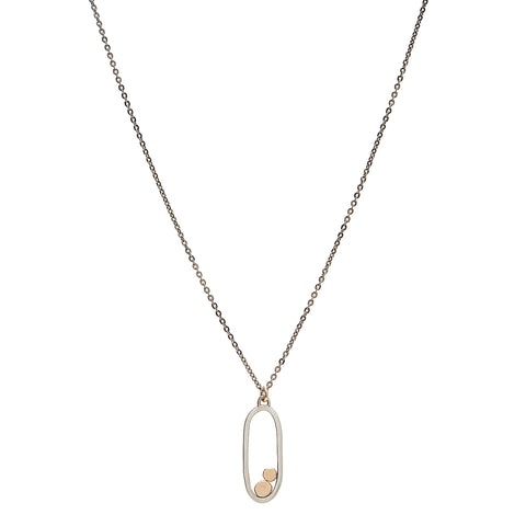 J & I Petite Balanced Gold Droplets Necklace