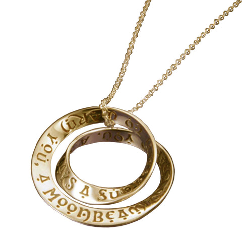 Irish Blessing 14K Gold Double Mobius Necklace