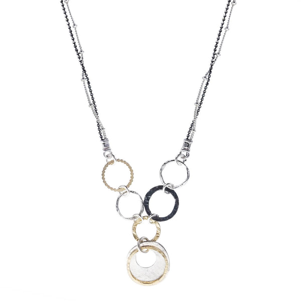  Israeli Dganit Hen Fresh Graceful Circles Pendant Necklace