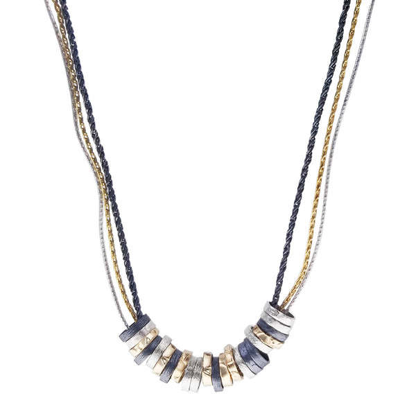  Israeli Dganit Hen Celebration Of Silver And Gold Rings Necklace