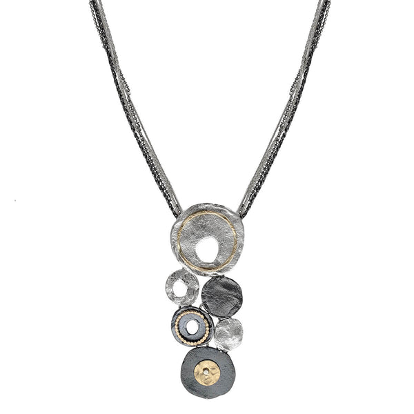 Israeli Dganit Hen Circles Pendant Necklace