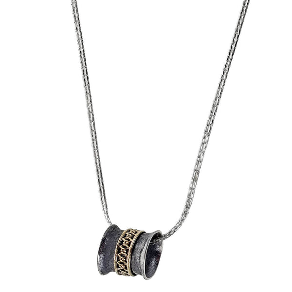 Israeli Ithil Fillagree Spinner Ring Necklace