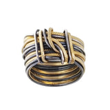 Israeli Ithil Interwoven Slender Strands Ring Back View