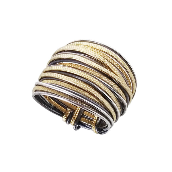 Israeli Ithil Interwoven Slender Strands Ring