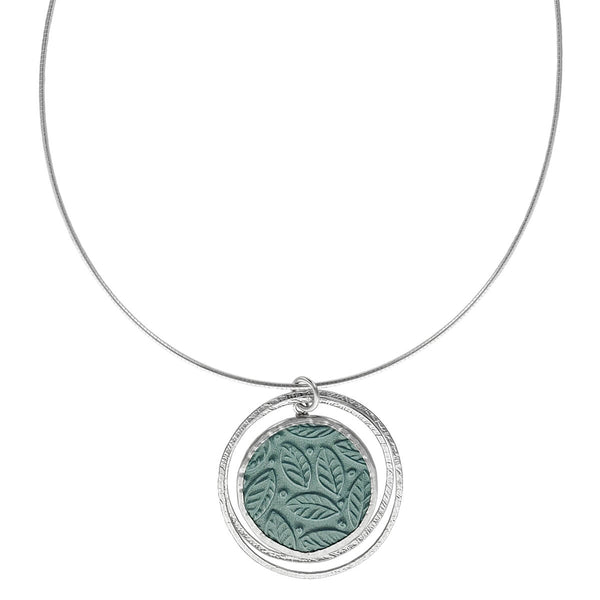  Israeli Kobi Roth Soft Green Falling Leaves Necklace