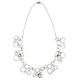 Israeli Silver Bubble Necklace By Ithil Full View