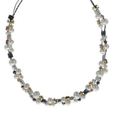 Israeli Dganit Hen Elegant Artisan Silver Gold Pearl Necklace