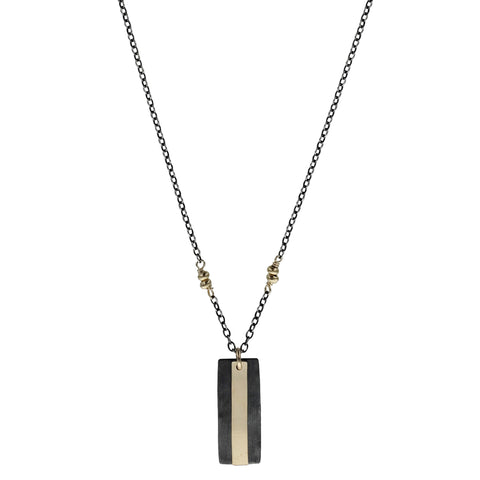 J & I Architectural Contrast Necklace