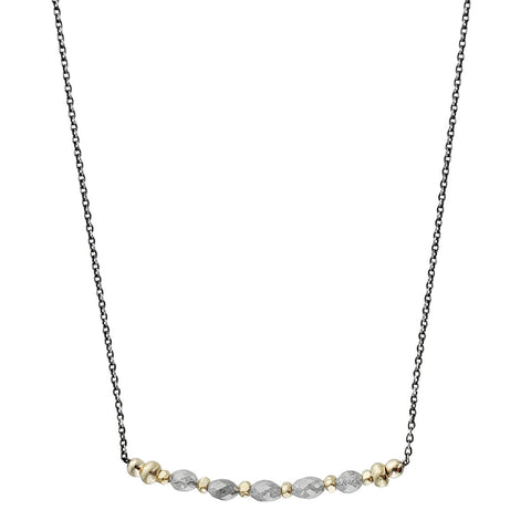 J & I Petite Spirited Grey Diamond Necklace