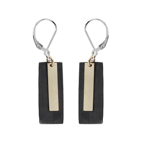  J & I Rectangular Architectural Earrings