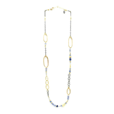 J & I Tanzanite Sapphire Links Necklace