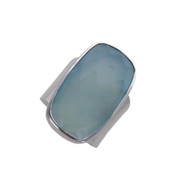 J & I Tropical Waters Chalcedony Band Ring