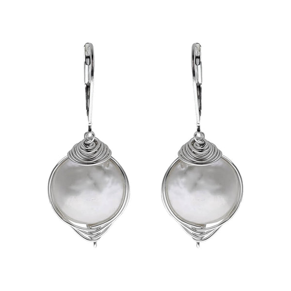 J & I Full Moon Pearl Earrings