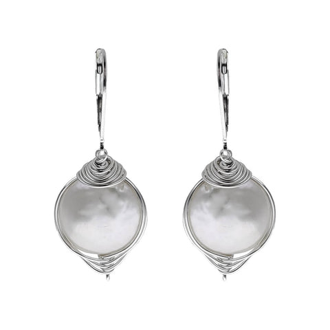 J & I Full Moon Pearl Earrings