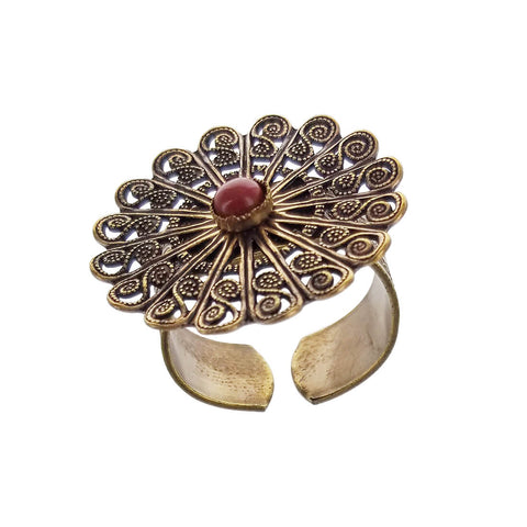 Jan Michaels Scroll Mandala Ring Side View