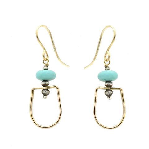 J And I Arizona Turquoise Earrings