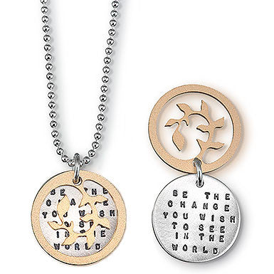Kathy Bransfield "Be The Change" Gandhi  Necklace