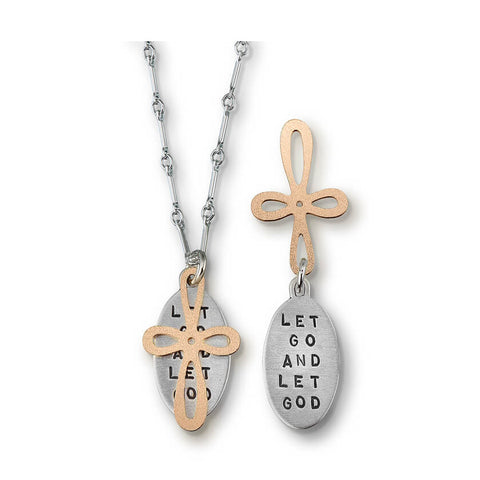 Kathy Bransfield Let Go And Let God Quote Necklace