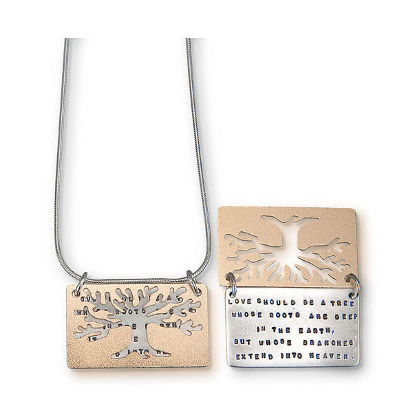 Kathy Bransfield Love Tree Quote Necklace