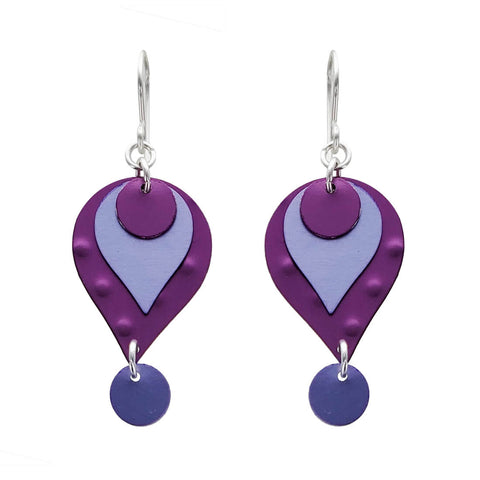 Lenel Designs Veronica Layered Purple Earrings