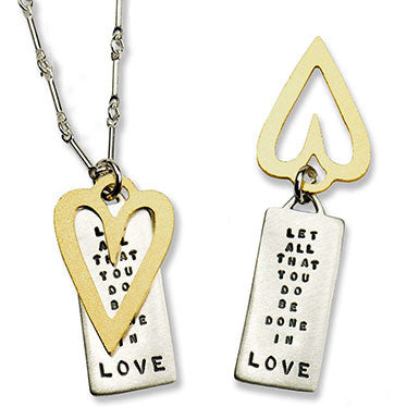 Kathy Bransfield "Let All That You Do Be Done In Love"  Necklace