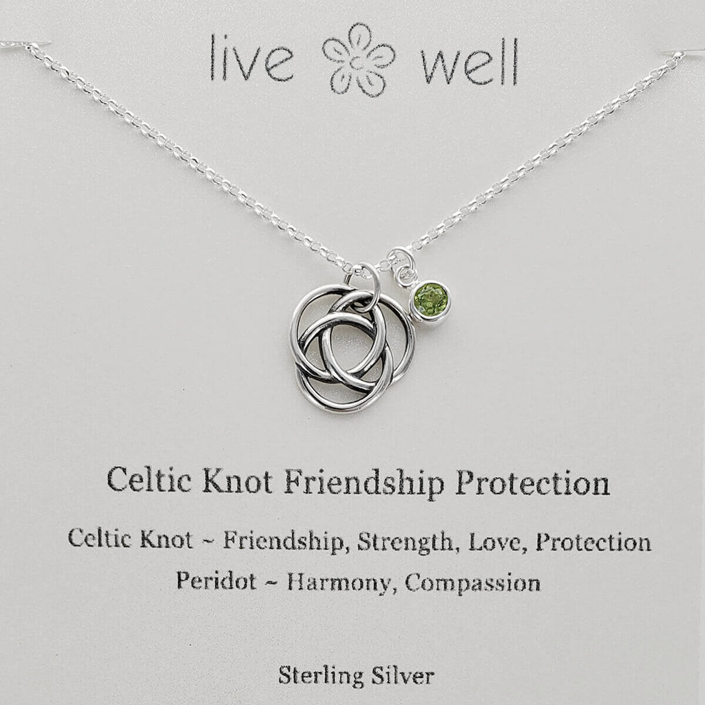 Trinity Love Knot Necklace – Celtic Crystal Design Jewelry