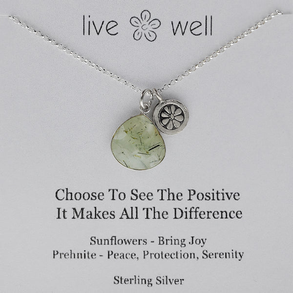Live Well Bring Joy Inspirational Charm Necklace