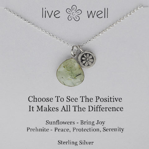 Live Well Bring Joy Inspirational Charm Necklace
